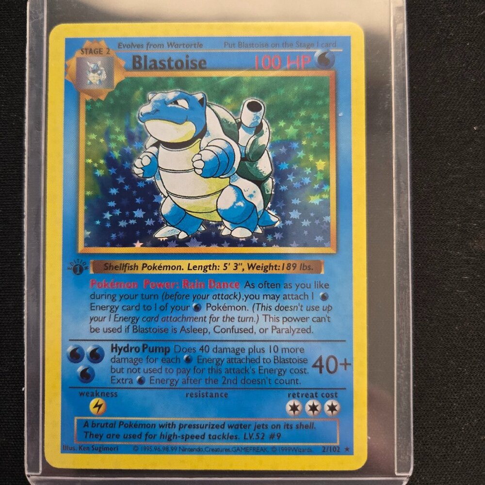 Pokémon Blastoise Replica Holographic Card